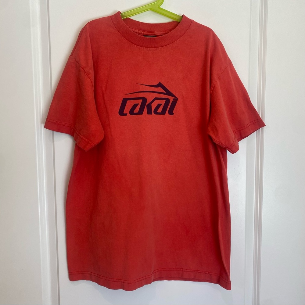 Men’s Lakai Skateboarding Short Sleeve Light Red Cotton Tee / T-Shirt - Medium